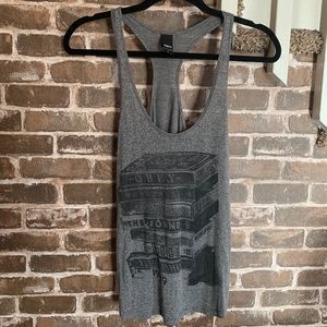 Obey racer back tank grey size S